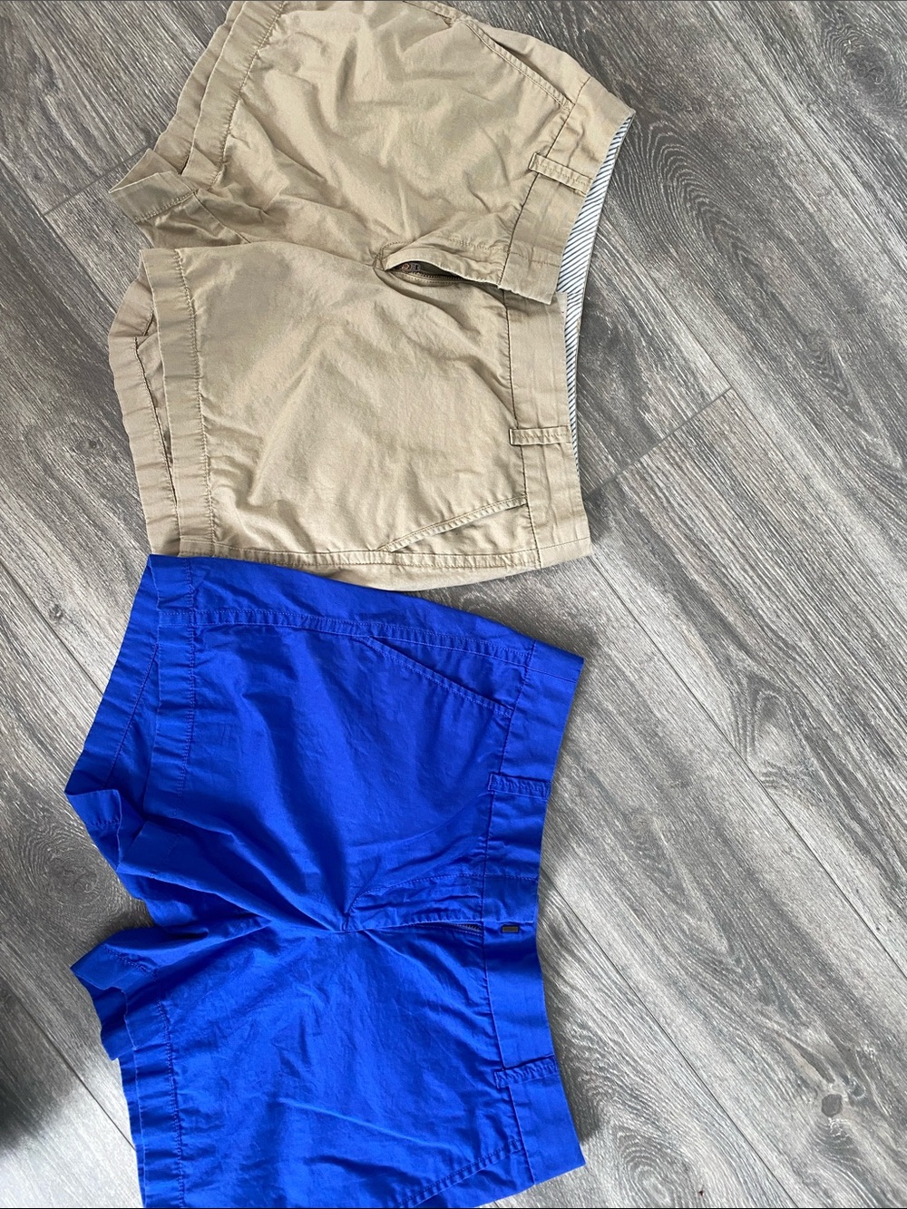 J. Crew Tan and Bright Blue Women’s Shorts